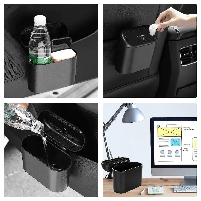 Car Trash Can with Lid (60 Bags Included)