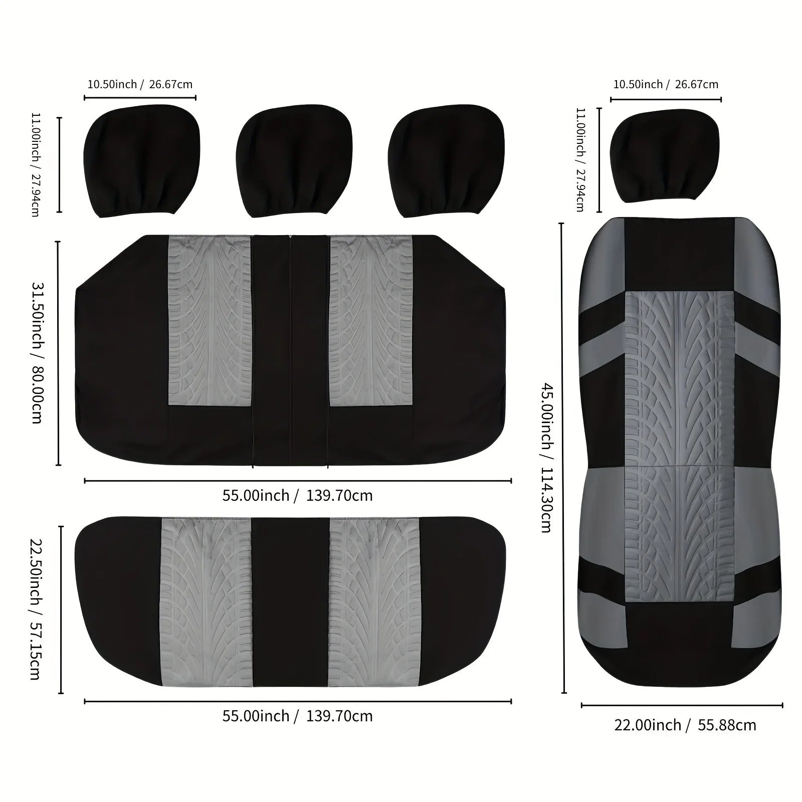 EliteFit Universal Car Seat Covers — Full Set, Machine Washable