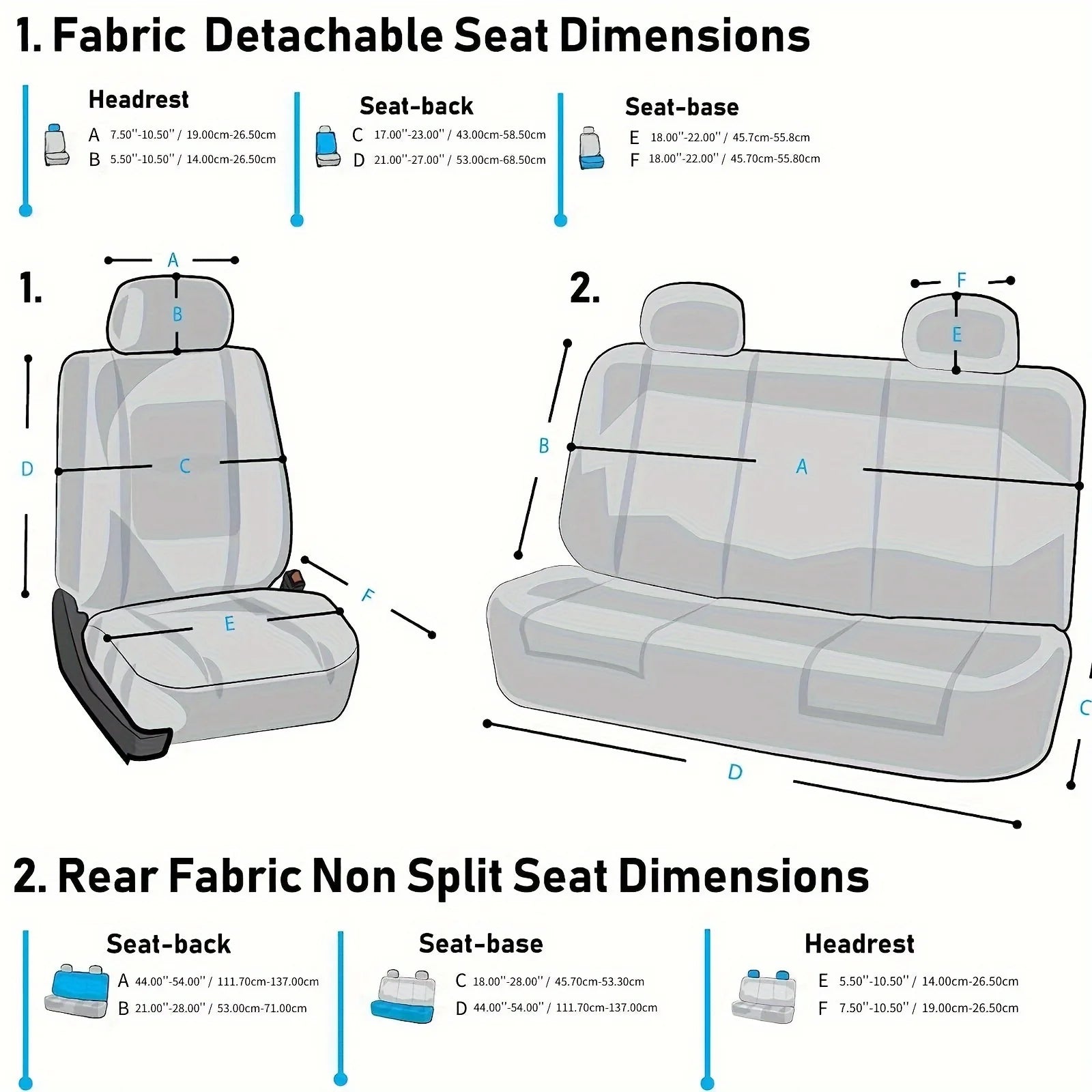 EliteFit Universal Car Seat Covers — Full Set, Machine Washable