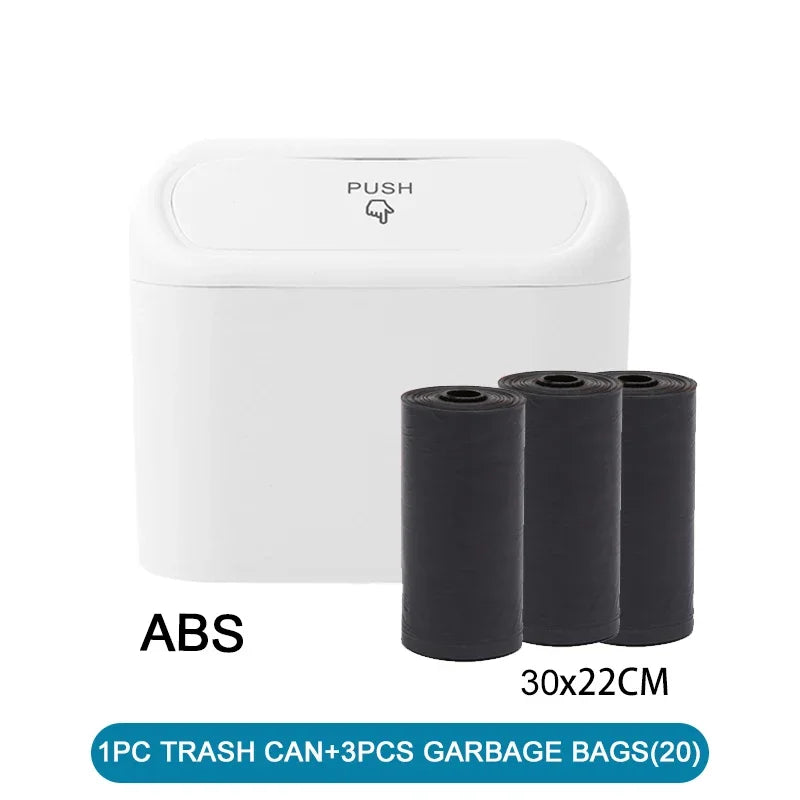 Car Trash Can with Lid (60 Bags Included)