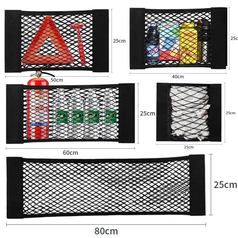FlexMesh Rear Seat & Trunk Storage Organizer Net