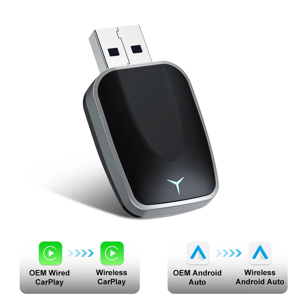 Wireless CarPlay & Android Auto Adapter — Plug & Play