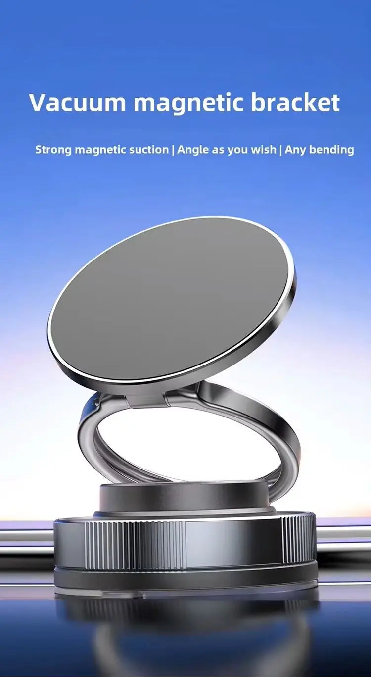 Magnetic Phone Car Mount — Vent + Suction Cup, 360° Rotating