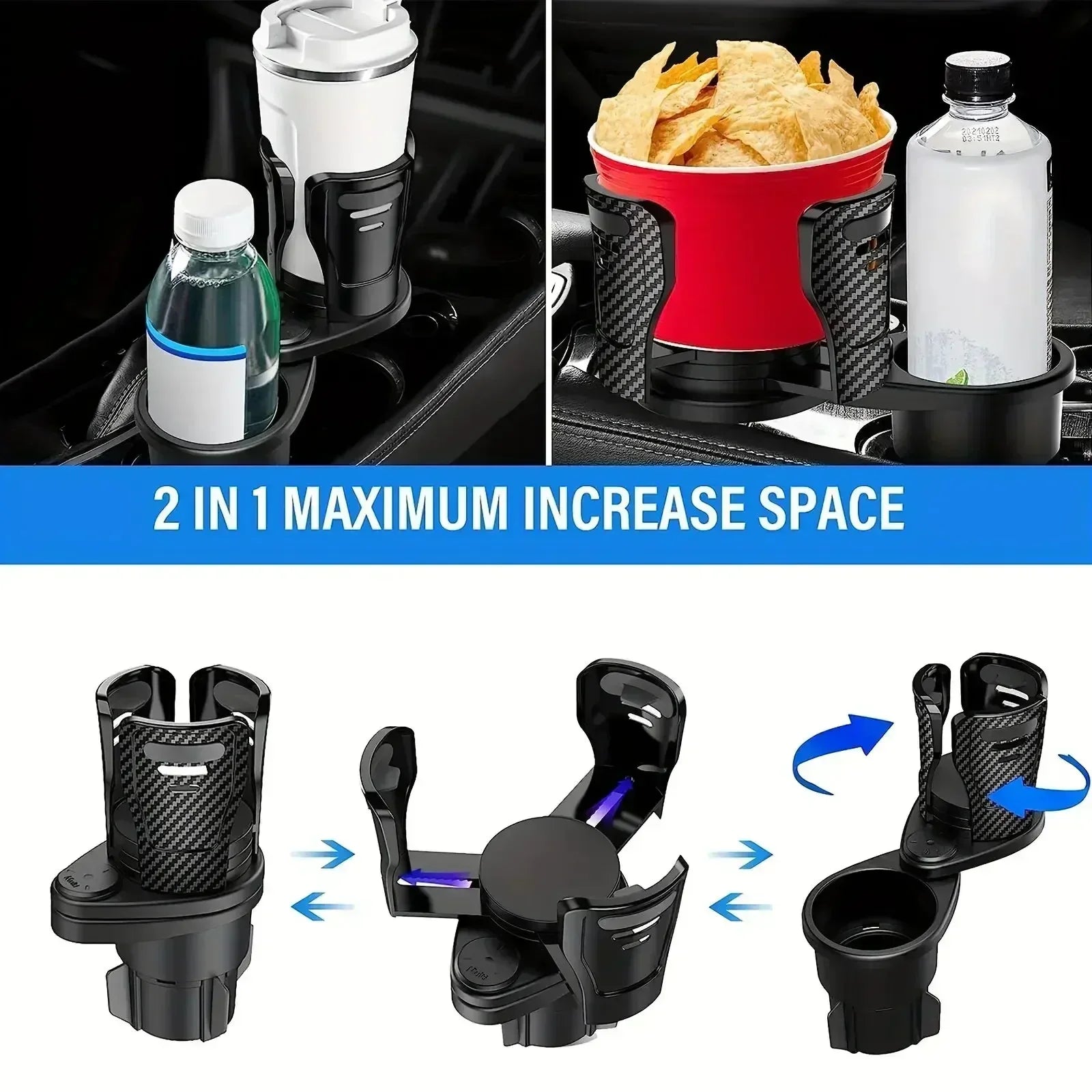 Adjustable Dual Cup Holder Mount
