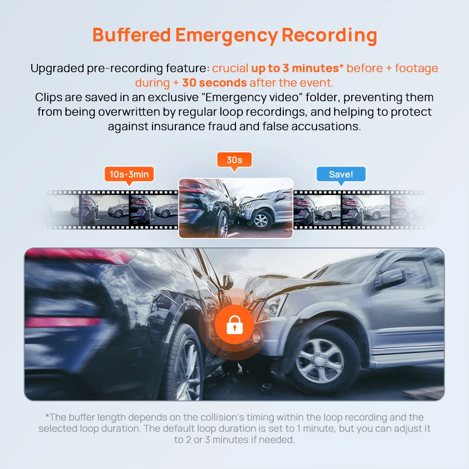 AutoNest 2K Dash Cam — Night Vision + 24h Parking Guard