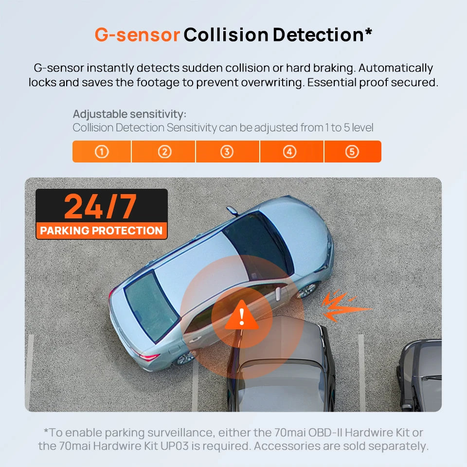 AutoNest 2K Dash Cam — Night Vision + 24h Parking Guard