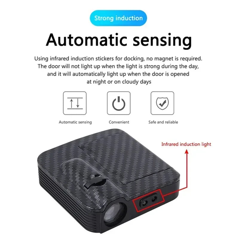 Wireless LED Car Door Projector Lights — Logo Shadow (Set)