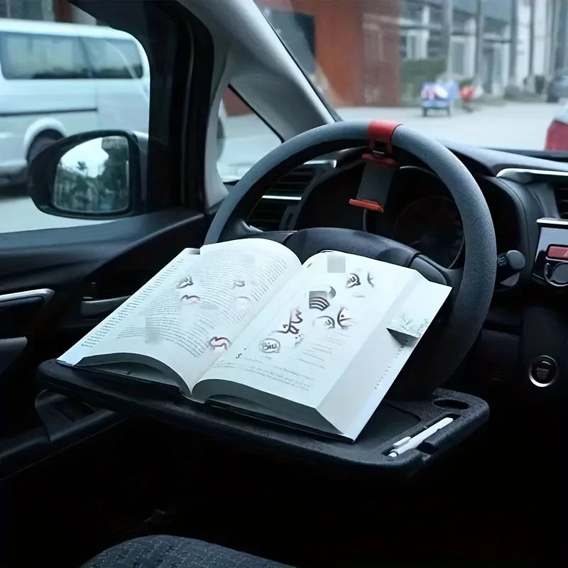 Car Steering Wheel Tray Table — Laptop, Food, Notes