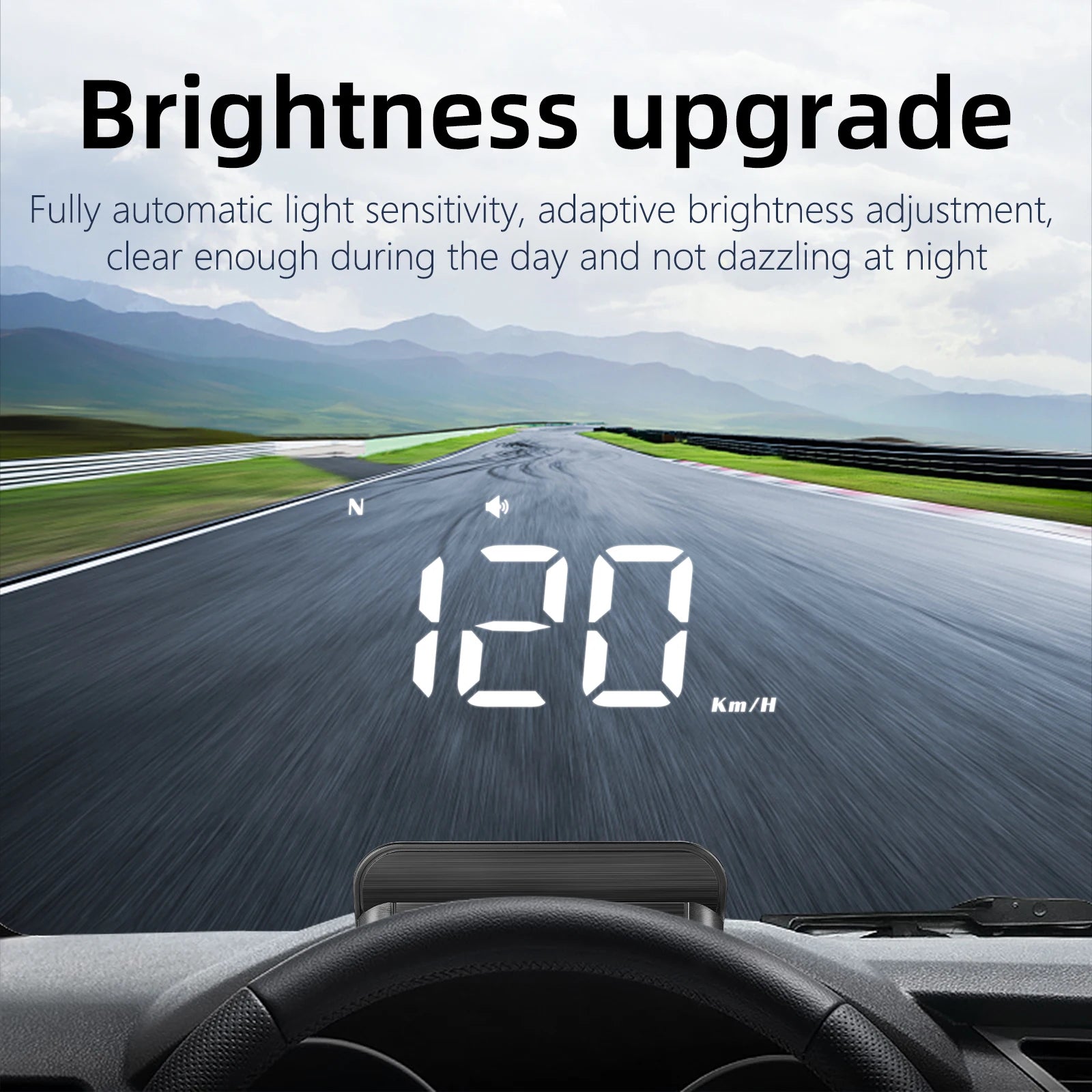 OBD2 HUD Display — Heads-Up Speed, RPM, MPG Projector