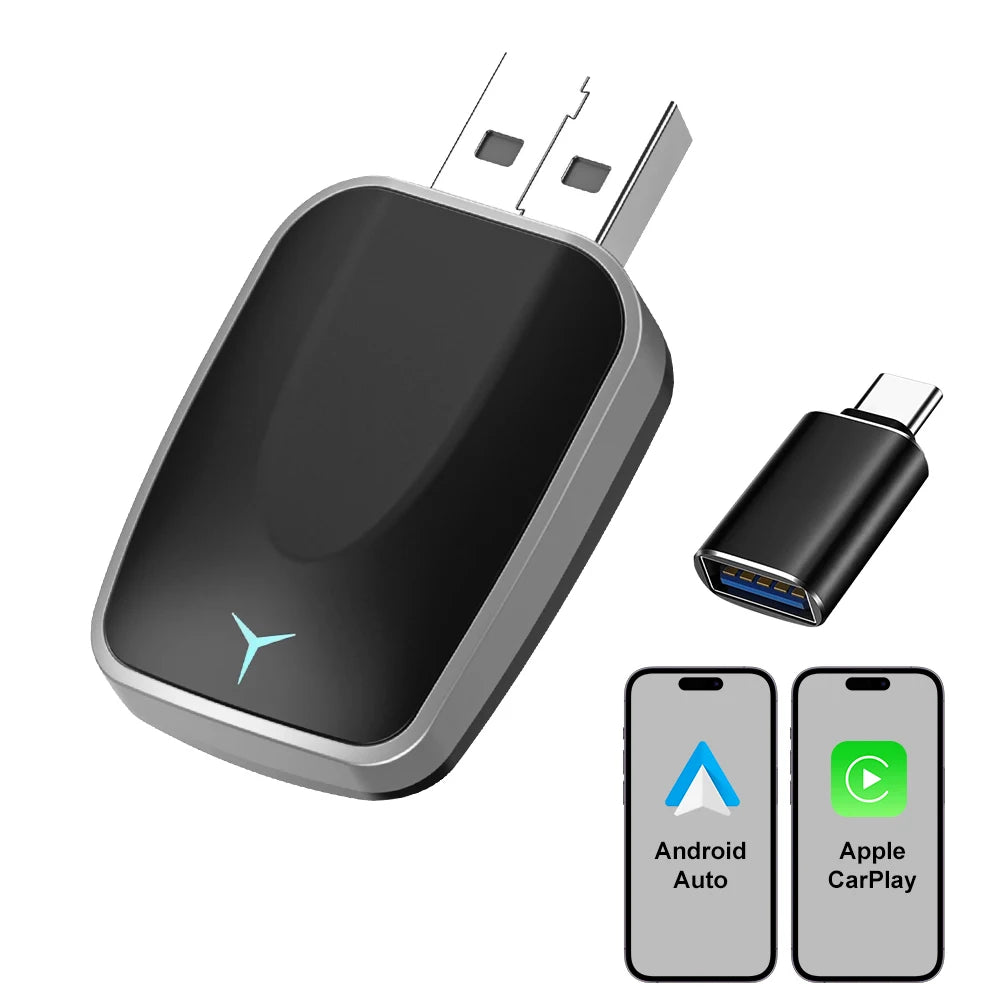 Wireless CarPlay & Android Auto Adapter — Plug & Play