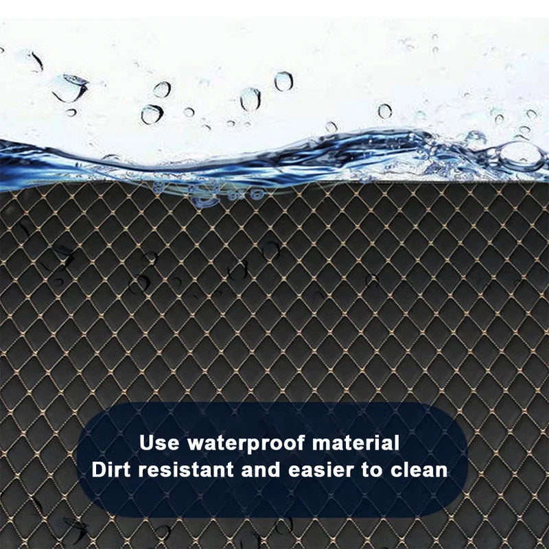 Universal PU Leather Car Floor Mats — Waterproof, 4-Piece Set