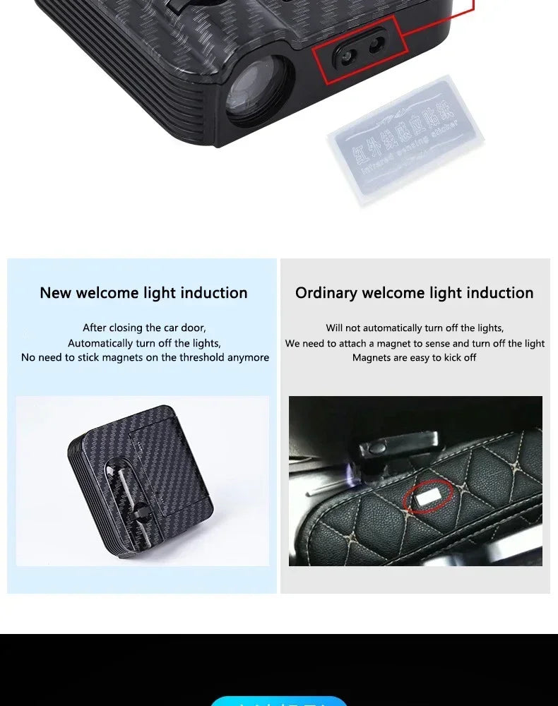 Wireless LED Car Door Projector Lights — Logo Shadow (Set)