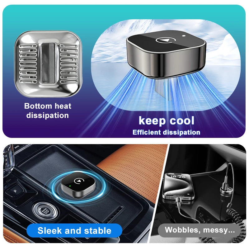 2-in-1 Wireless CarPlay Adapter for iPhone — Plug & Play
