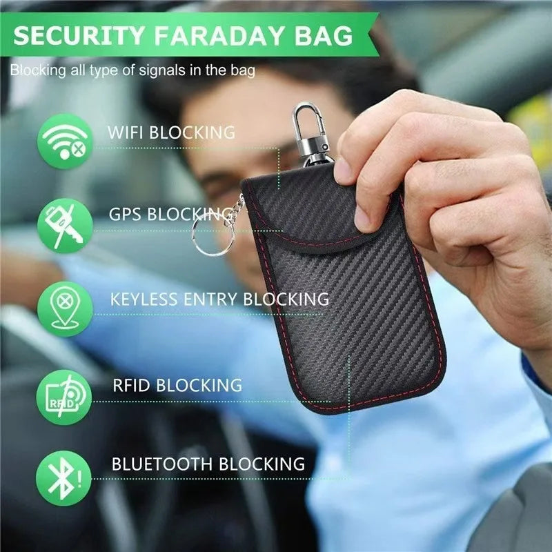 Faraday Key Fob Bag — RFID Signal Blocker (Anti-Theft)