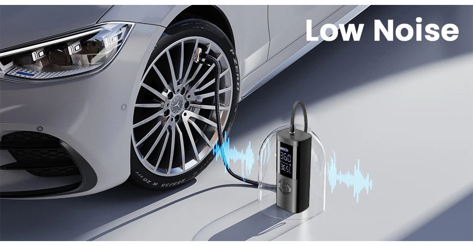 Cordless Digital Tire Inflator — Auto-Stop, Built-in Light