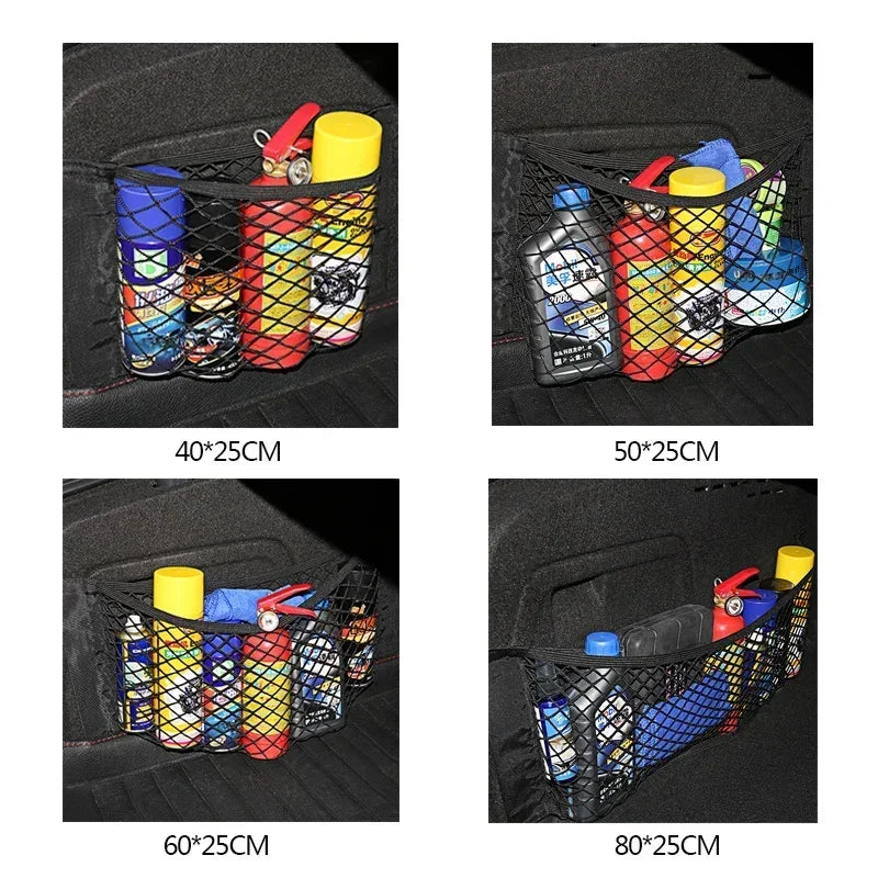 FlexMesh Rear Seat & Trunk Storage Organizer Net
